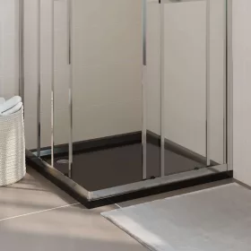  fekete négyzet alakú ABS zuhanytálca 90 x 90 cm