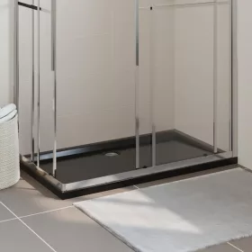  téglalap alakú fekete ABS zuhanytálca 70 x 120 cm