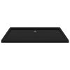  téglalap alakú fekete ABS zuhanytálca 70 x 120 cm
