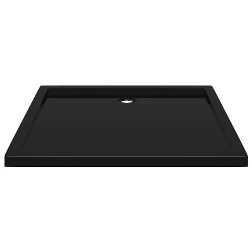  téglalap alakú fekete ABS zuhanytálca 80 x 90 cm
