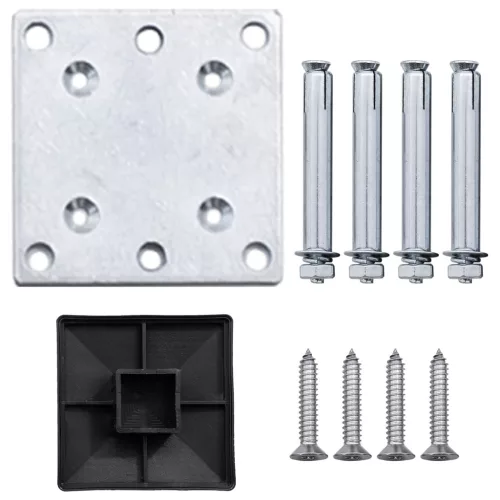  fekete WPC kerítéspanel 95 x (105-180) cm