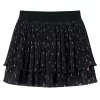 Gyerek szoknya fodros fodros fodros fekete 104