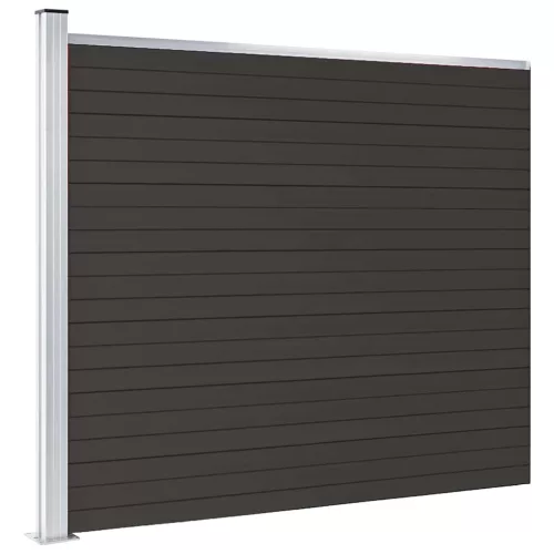  fekete WPC kerítéspanel 175 x 146 cm