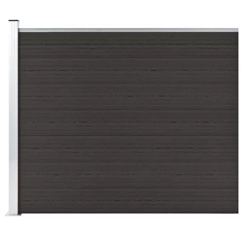  fekete WPC kerítéspanel 175 x 146 cm