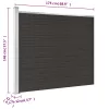  fekete WPC kerítéspanel 175 x 146 cm