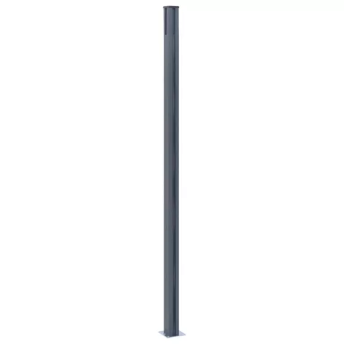  2 db sötétszürke alumínium kerítésoszlop 185 cm