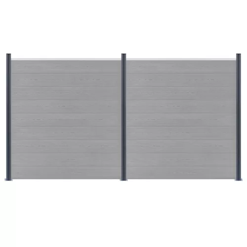  3 db sötétszürke alumínium kerítésoszlop 185 cm