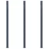  3 db sötétszürke alumínium kerítésoszlop 185 cm
