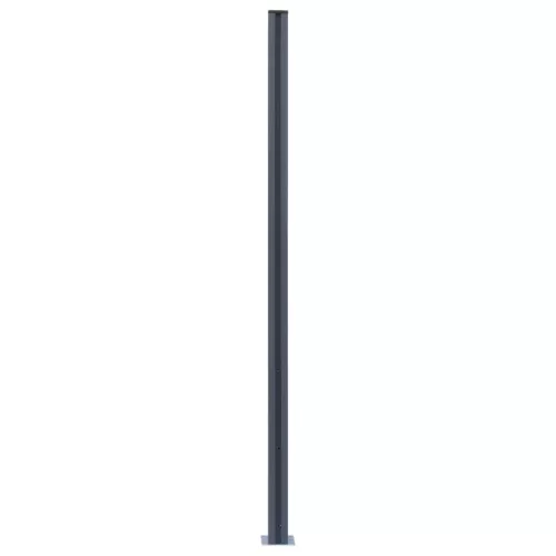  3 db sötétszürke alumínium kerítésoszlop 185 cm