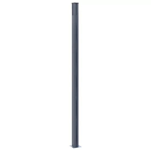  3 db sötétszürke alumínium kerítésoszlop 185 cm