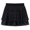 Gyerek szoknya fodros fodros fodros fekete 128