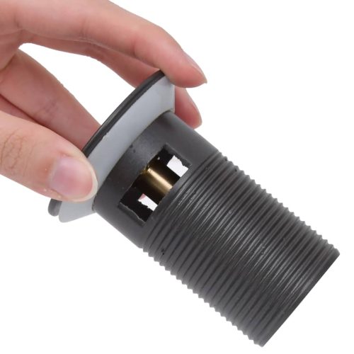  ezüst nyomógombos leeresztőszelep túlfolyóval 6,4x6,4x9,1 cm