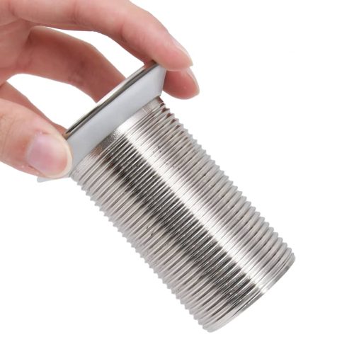  krómszínű nyomógombos leeresztő túlfolyó nélkül 6,4x6,4x9,1 cm