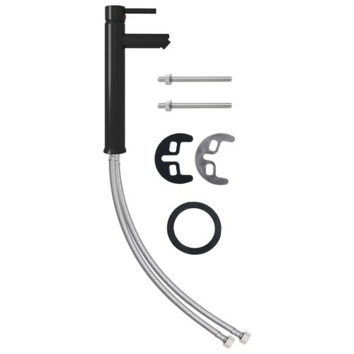  fekete fürdőszobai keverős csaptelep 12 x 30 cm