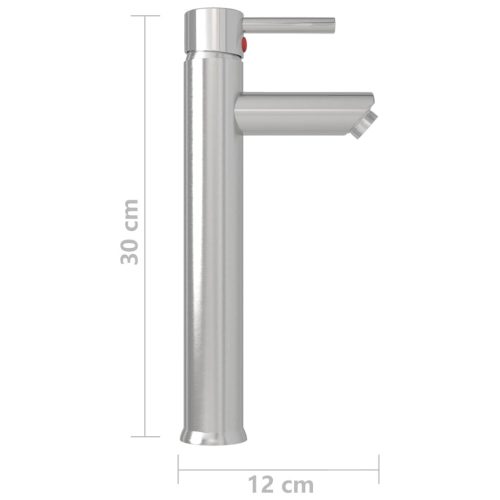  ezüst fürdőszobai keverős csaptelep 12 x 30 cm