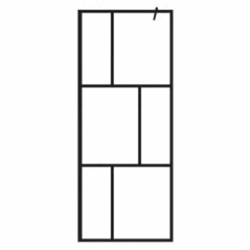  fekete zuhanyfal edzett üveggel 80 x 195 cm