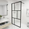  fekete zuhanyfal edzett üveggel 100 x 195 cm