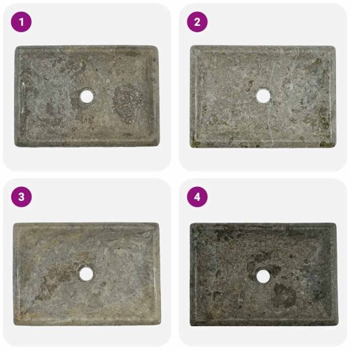  szürke márvány mosdókagyló 50 x 35 x 10 cm