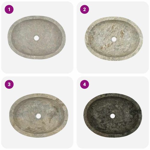  szürke márvány mosdókagyló 53 x 40 x 15 cm