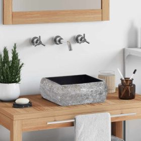  fekete márvány mosdókagyló 30 x 30 x 13 cm