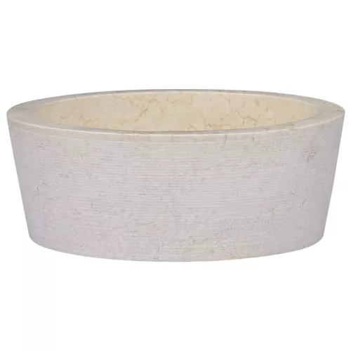  krémszínű márvány mosdókagyló Ø40 x 15 cm