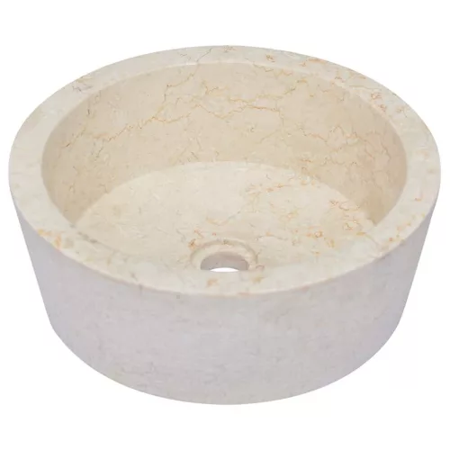  krémszínű márvány mosdókagyló Ø40 x 15 cm