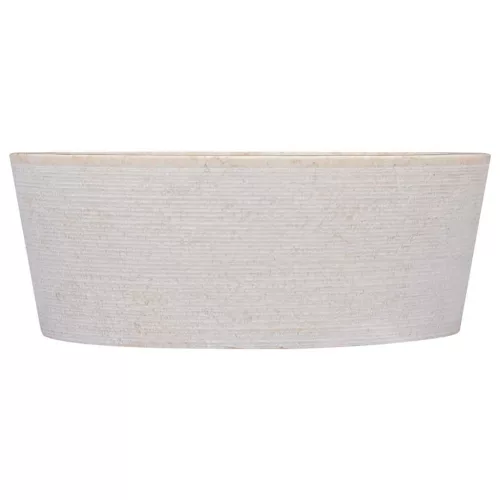  krémszínű márvány mosdókagyló Ø40 x 15 cm