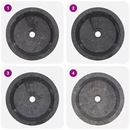  szürke márvány mosdókagyló Ø40 x 15 cm