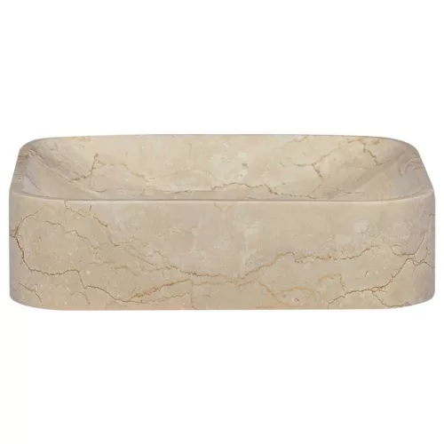  krémszínű márvány mosdókagyló 40 x 40 x 10 cm