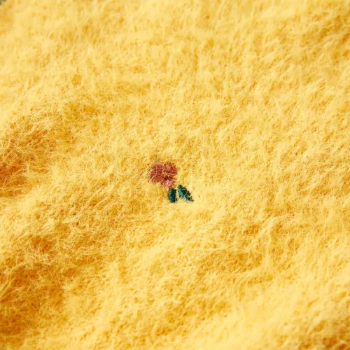 Gyerek pulóver kötött okkersárga 140