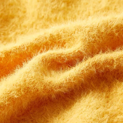 Gyerek pulóver kötött okkersárga 140