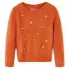 Gyerek pulóver kötött égetett narancs 140