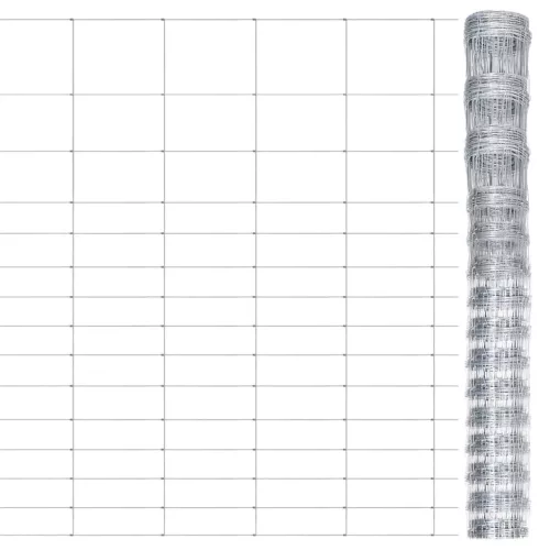  ezüstszínű horganyzott acél kerti kerítés 50 x 1,6 m