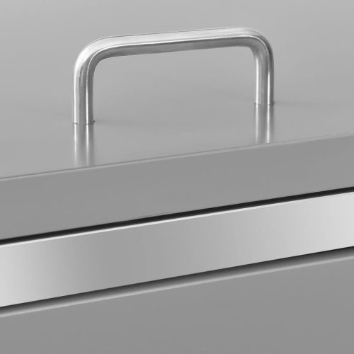  acél tároló három gurítható szemeteskukához 207x77,5x112,5 cm