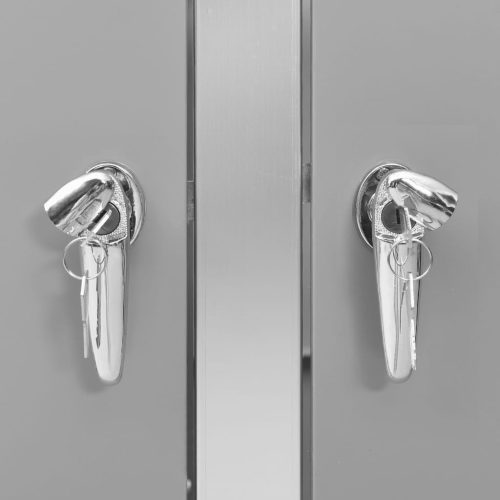  acéltároló négy gurítható szemeteskukához 276,5x77,5x112,5 cm