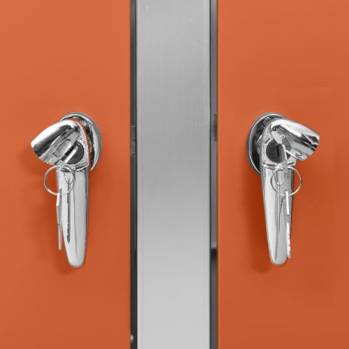  acél tároló három gurítható szemeteskukához 207x77,5x112,5 cm