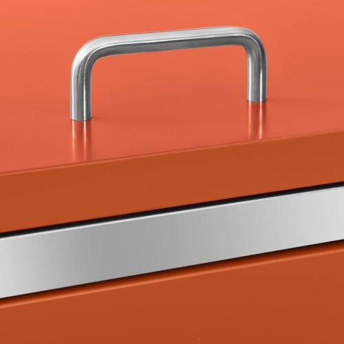  acél tároló három gurítható szemeteskukához 207x77,5x112,5 cm