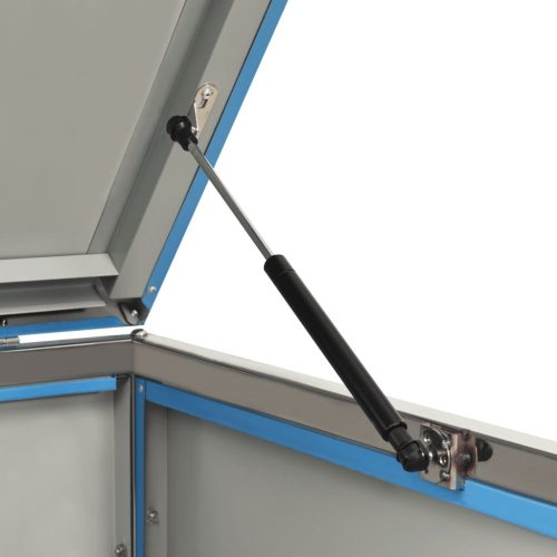  acél tároló három gurítható szemeteskukához 207x77,5x112,5 cm