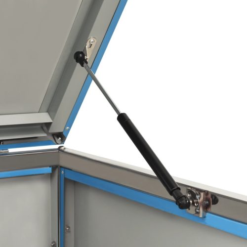  acéltároló négy gurítható szemeteskukához 276,5x77,5x112,5 cm