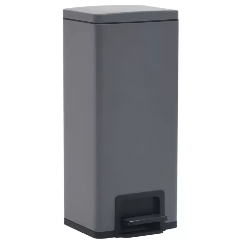  ujjlenyomat-mentes szürke rozsdamentes acél pedálos szemeteskuka 30 L