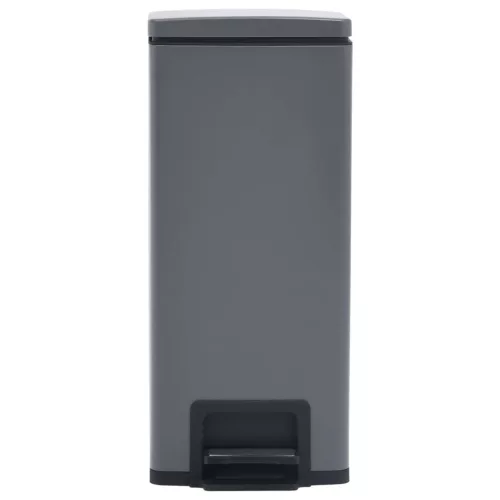  ujjlenyomat-mentes szürke rozsdamentes acél pedálos szemeteskuka 30 L