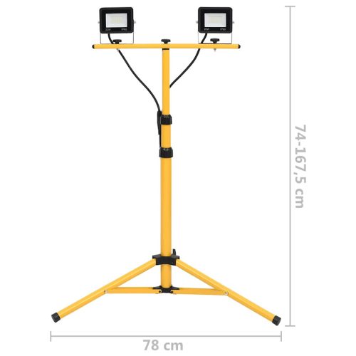  hideg fehér fényű háromlábú LED-es reflektor 2 x 20 W