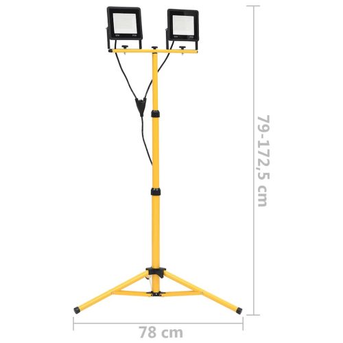  hideg fehér fényű háromlábú LED-es reflektor 2 x 50 W