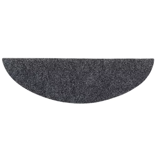  5 db öntapadós lépcsőszőnyeg 56 x 17 x 3 cm sötétszürke félkör alakú