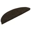  5 db öntapadós lépcsőszőnyeg 56 x 17 x 3 cm sötétbarna félkör alakú