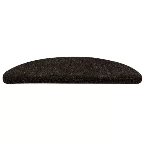  5 db öntapadós lépcsőszőnyeg 56 x 17 x 3 cm sötétbarna félkör alakú