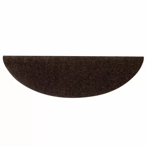  5 db öntapadós lépcsőszőnyeg 56 x 17 x 3 cm barna félkör alakú
