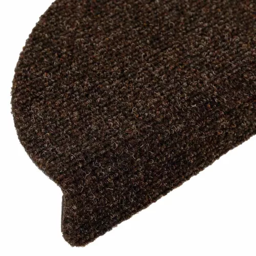  5 db öntapadós lépcsőszőnyeg 56 x 17 x 3 cm barna félkör alakú