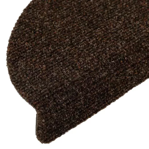  10 db öntapadós lépcsőszőnyeg 56 x 17 x 3 cm barna félkör alakú