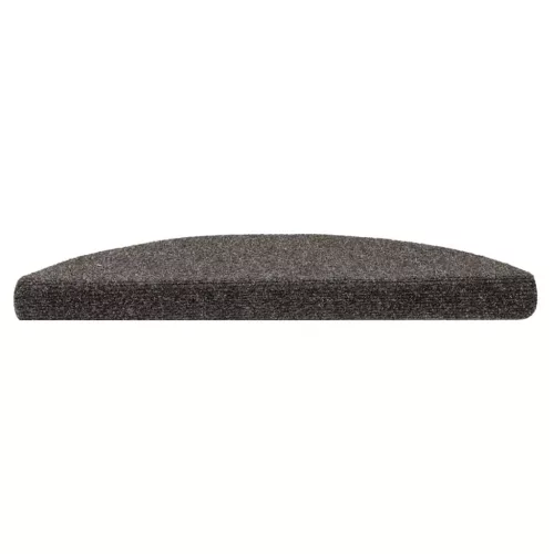  5 db öntapadós lépcsőszőnyeg 56 x 17 x 3 cm antracitszürke félkör alakú